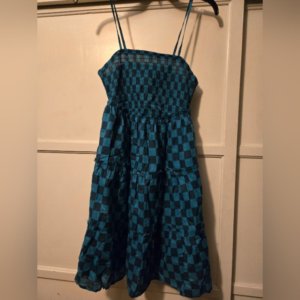 NWT Torrid Teal Checkered Dress